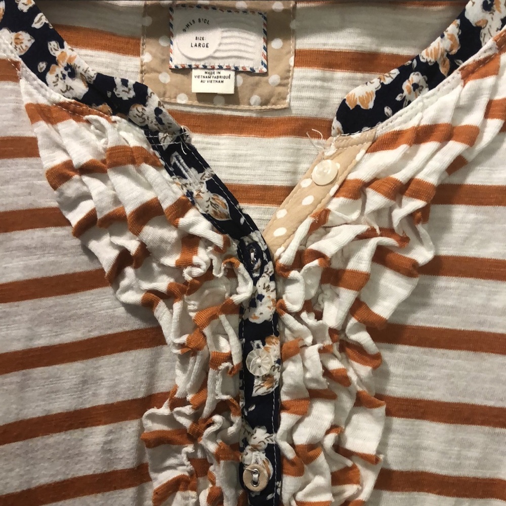 Xl anthropology striped shirt - Picture 2 of 4